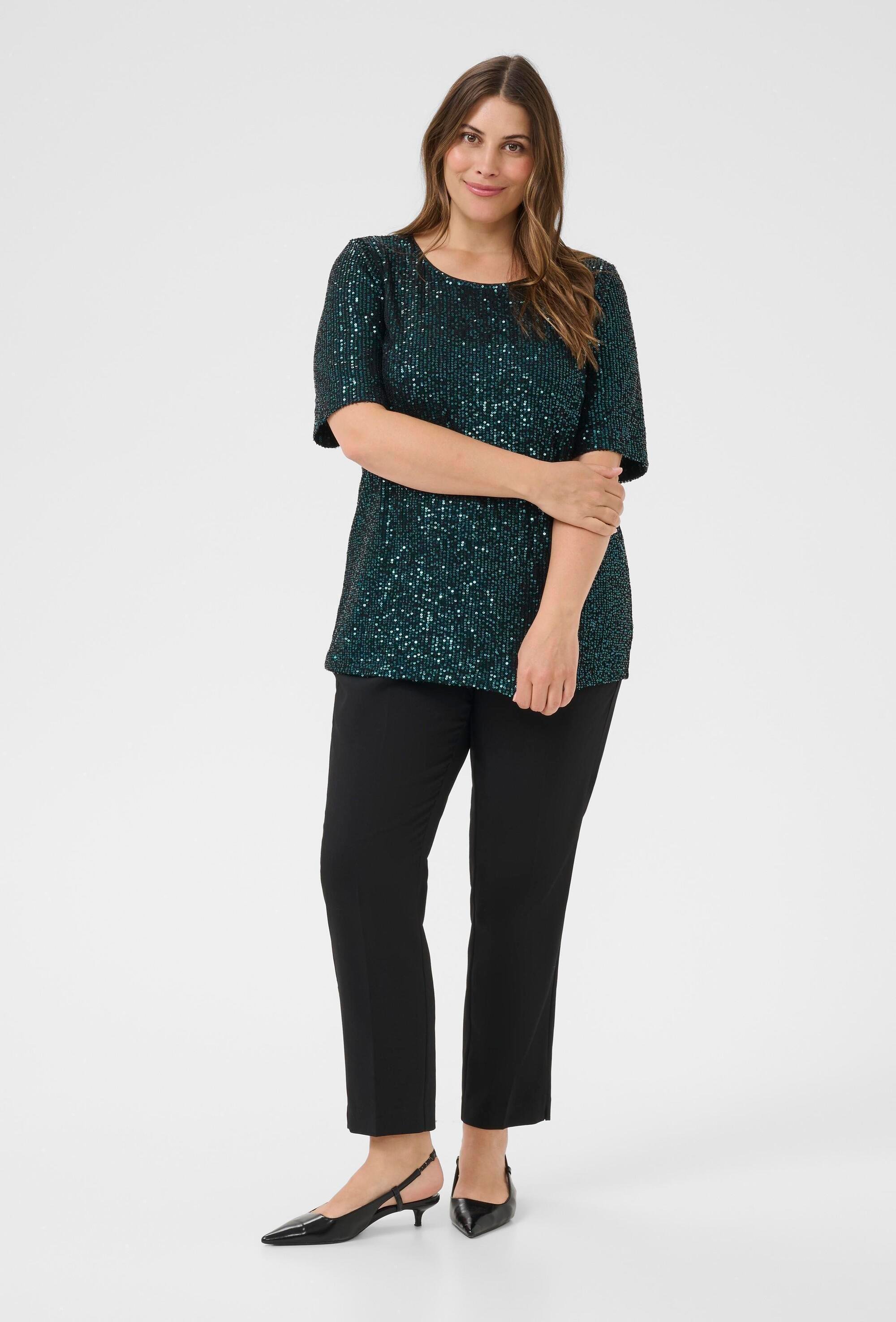 Kurzarm-Bluse KClaila Kurzarm-Bluse Regular fit dark green