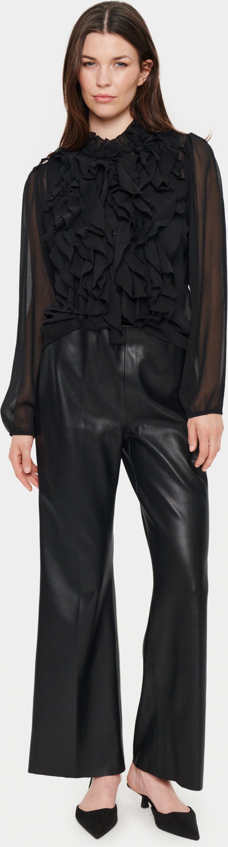 Langarm-Bluse LiljaSZ Langarm-Bluse Gerade Passform