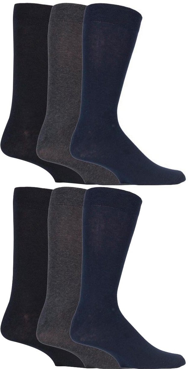 Thumbnail - 6er-Pack farbenfrohe gestreifte Baumwollsocken für Herren in 7 verschiedenen Ausführungen