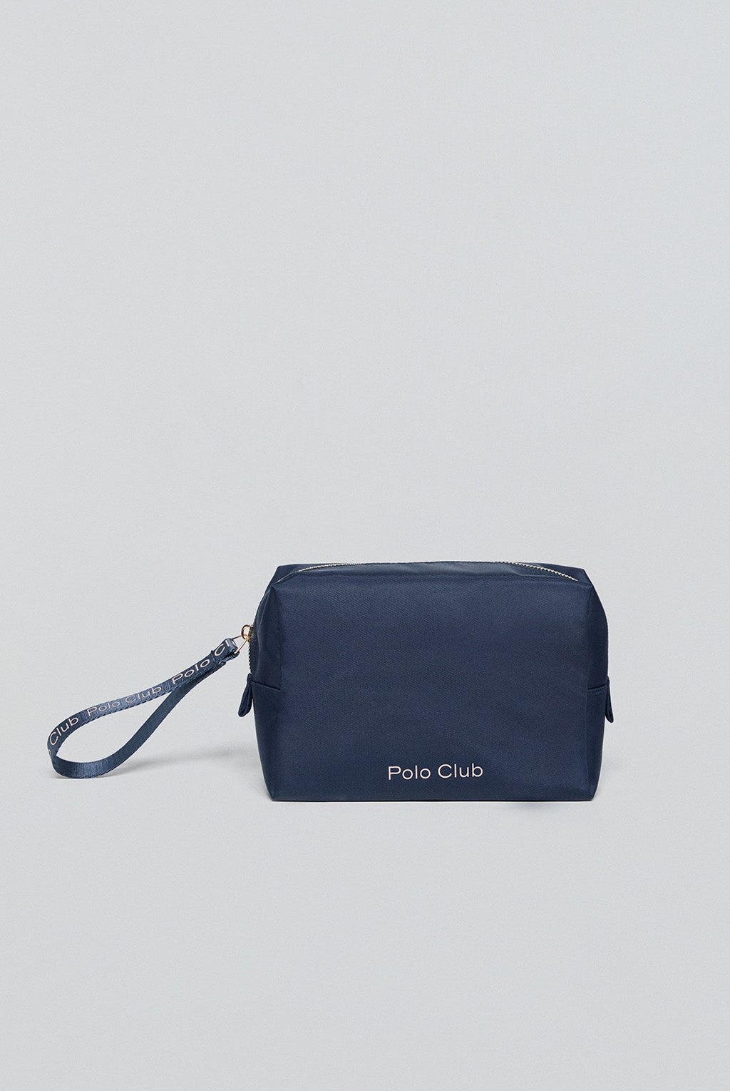 Kulturtasche Eden marineblau und rosa mit Polo Club Details