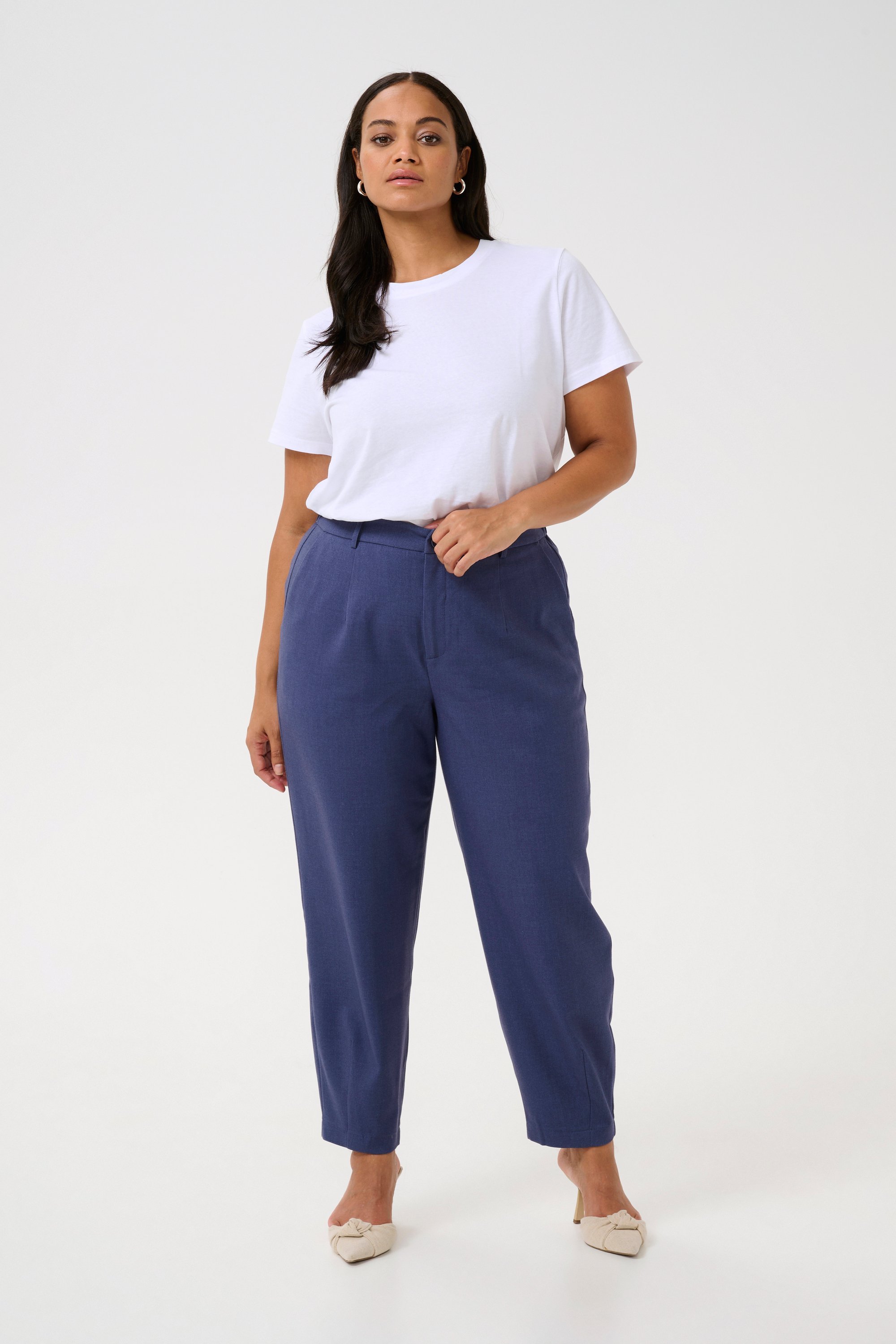 Pants Suiting Loose fit Blue Indigo Melange blue