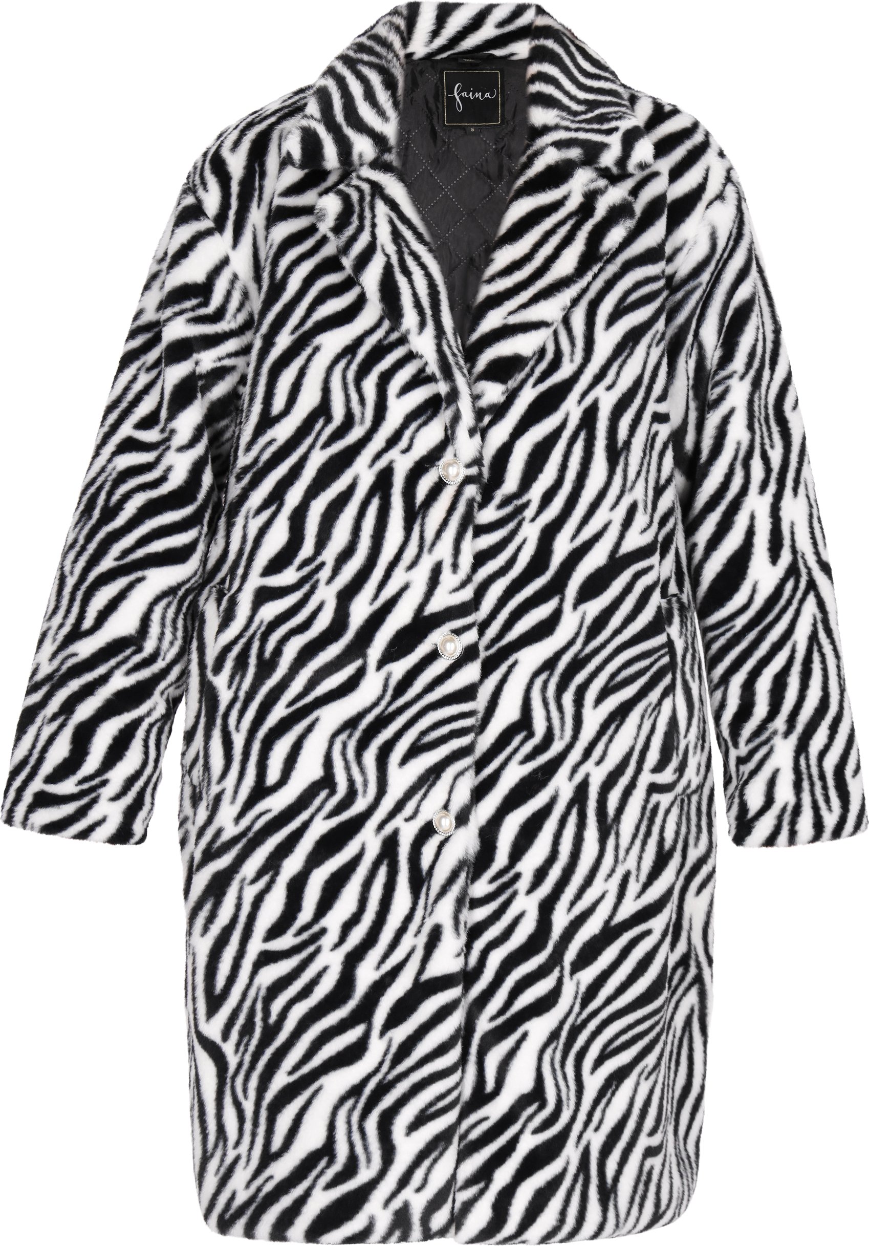 Faina Jacke Damen schwarz weiss