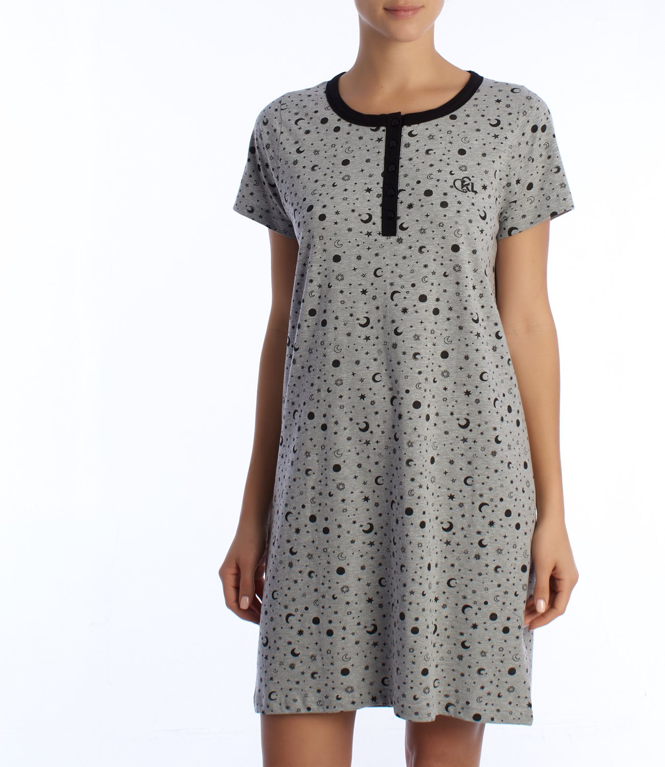 Damen Kurzarm-Sommernachthemd KL45000