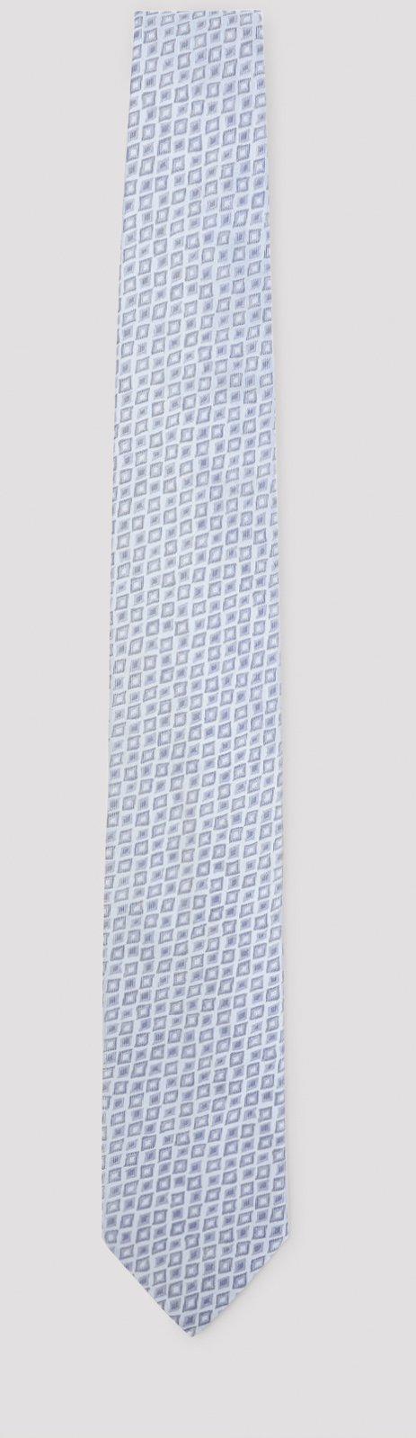 Hellblaue Mini Losange 7x150 Seidenkrawatte