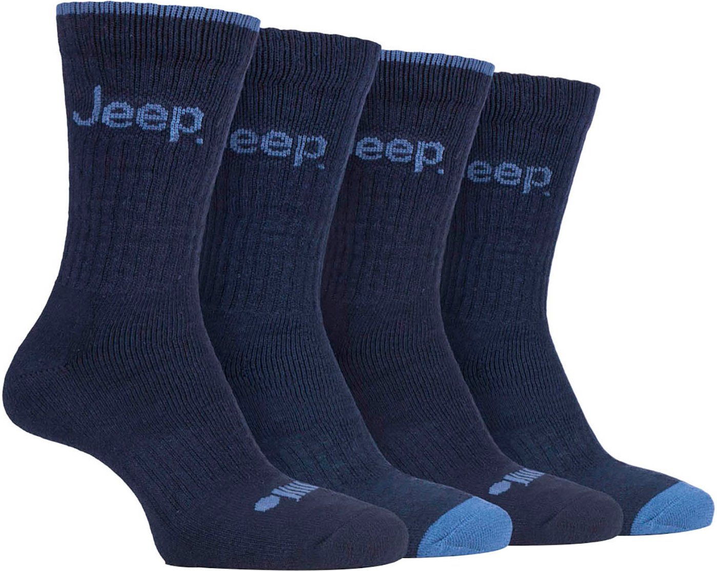 JEEP - 4 Paar Herren Anti Blister dick gepolstert Luxus Boot Socken