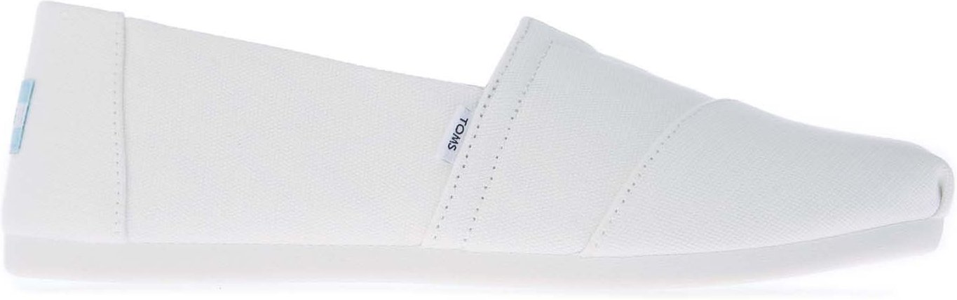 Espadrilles Alpargata toile coton recyclé Toms Pour Femme en Blanc