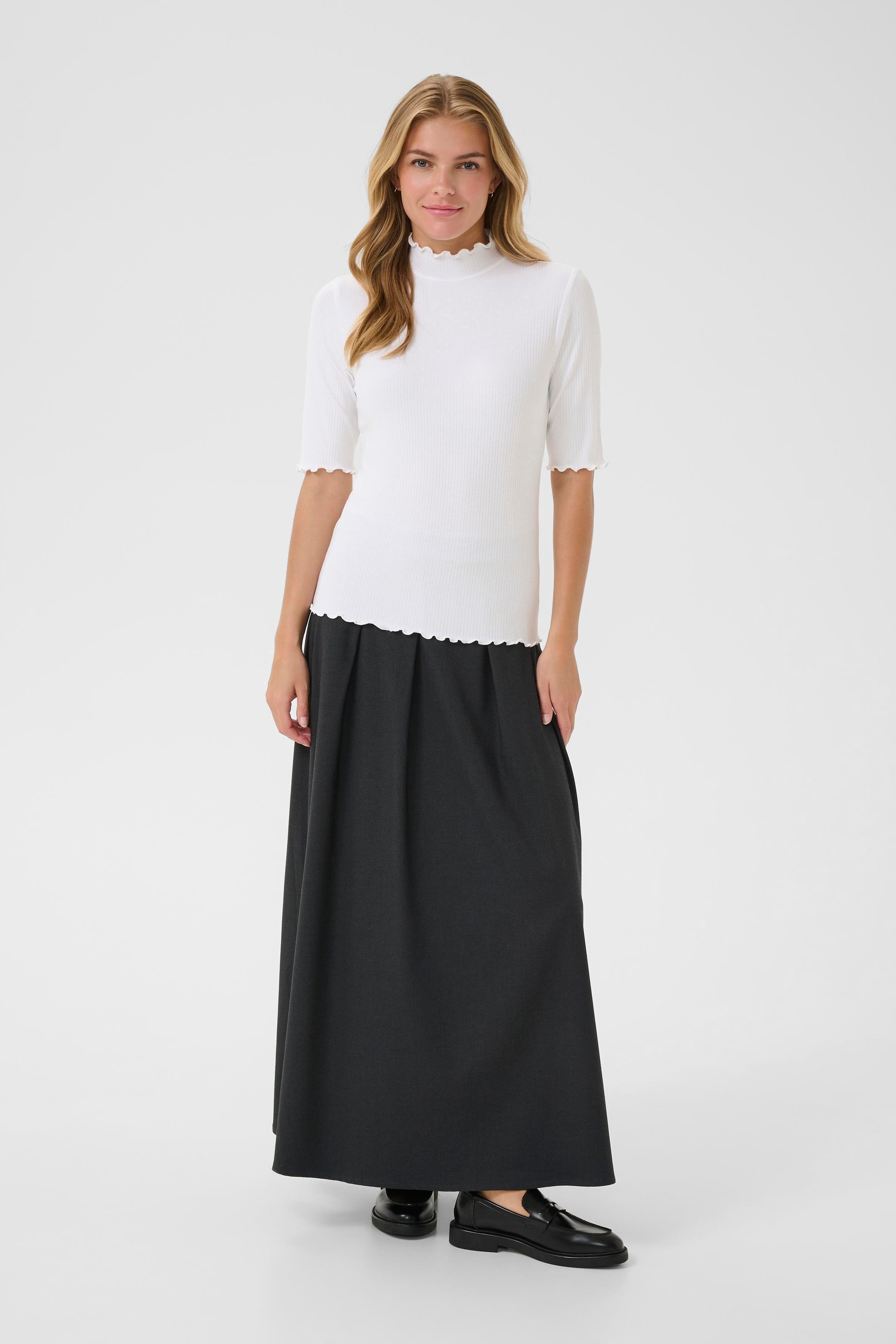 Langarm-Shirt CRRibba Slim fit white