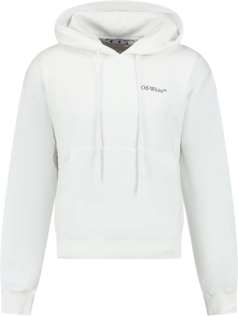 Off-White Caravaggio Crowing Design Weisser ubergrosser Kapuzenpullover