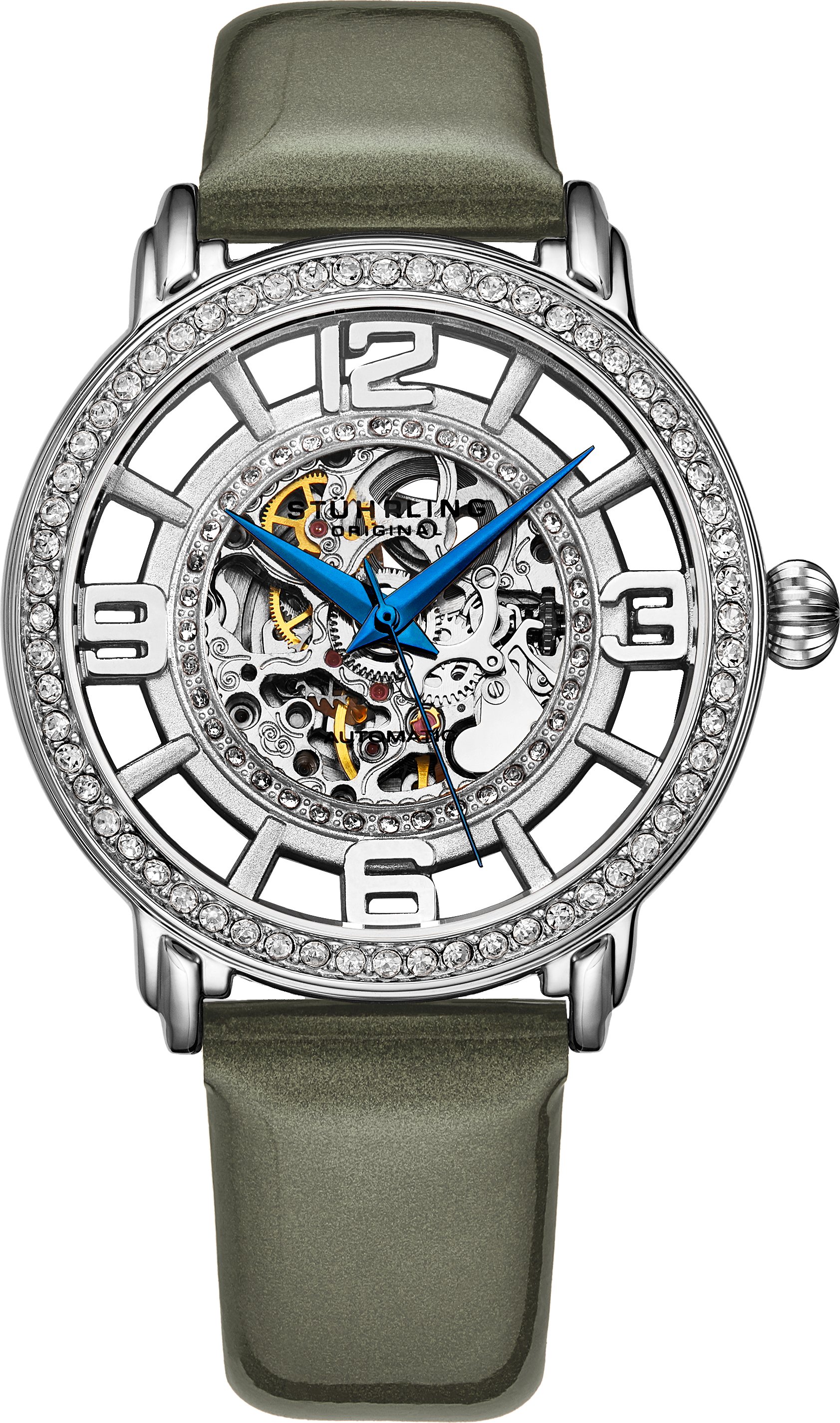 Silber und Grau Winchester Automatik 38mm Skeleton