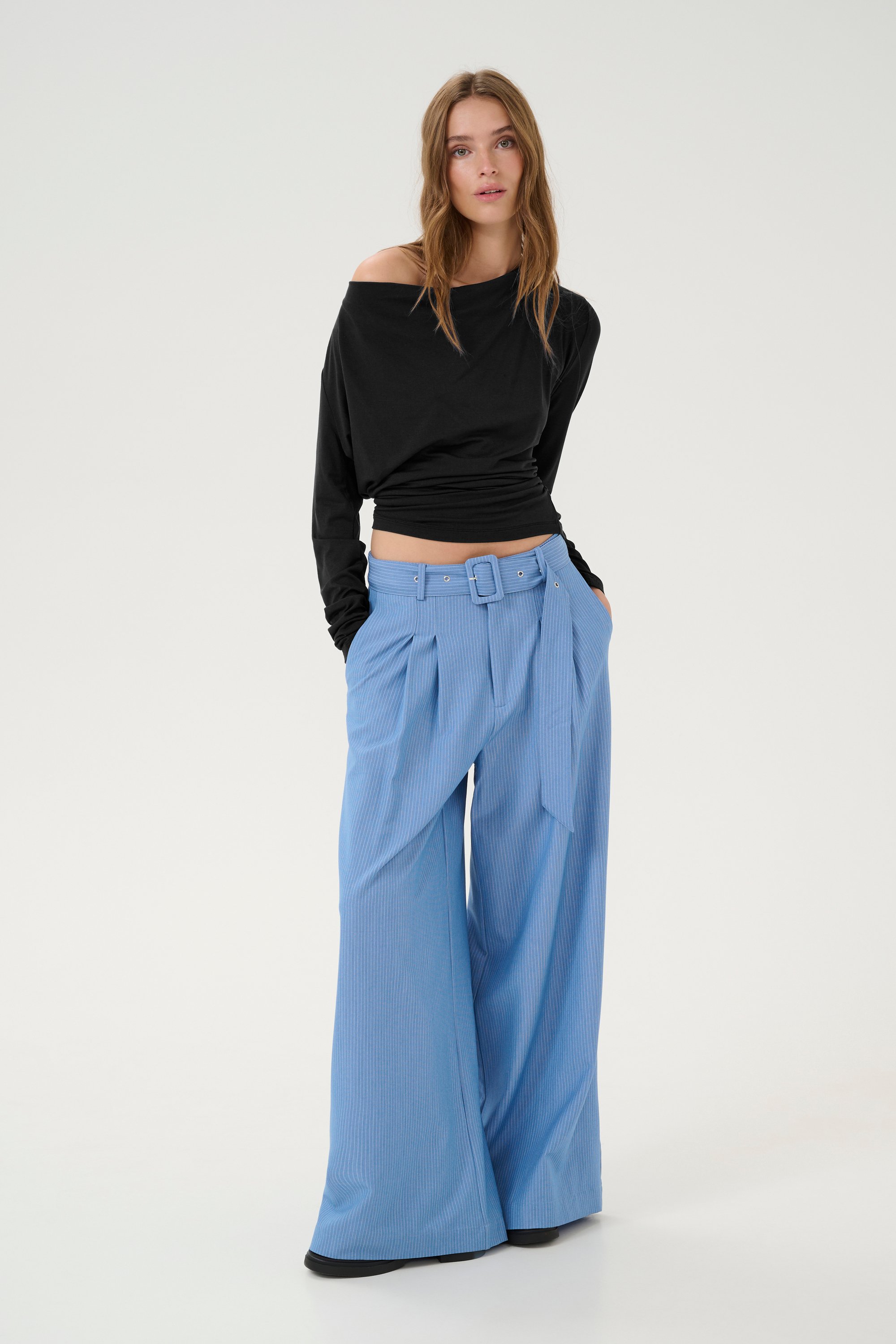 Langarm-Bluse VistaMW Slim/ Regular fit black