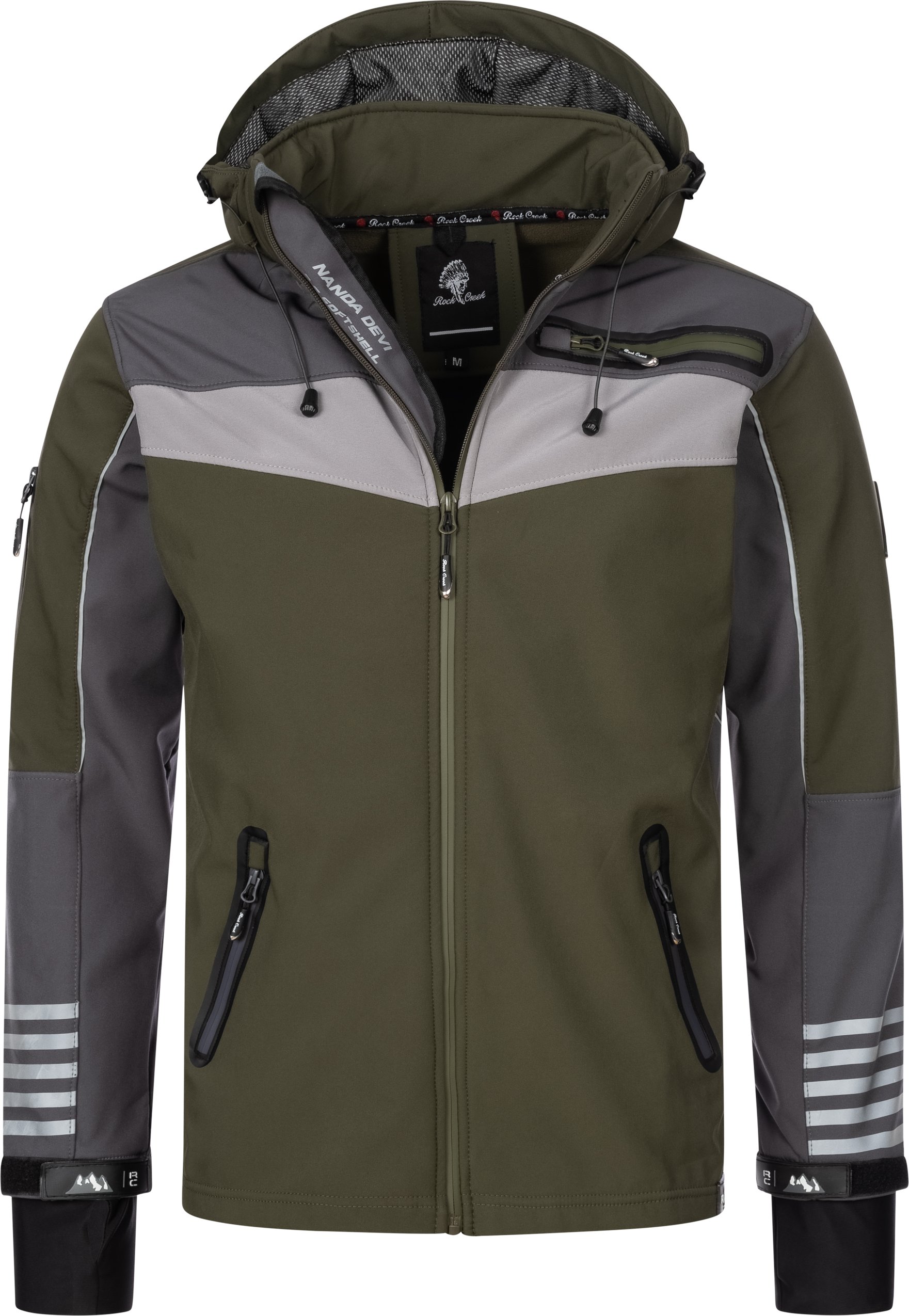 Rock Creek Softshelljacke Dunkelgrün