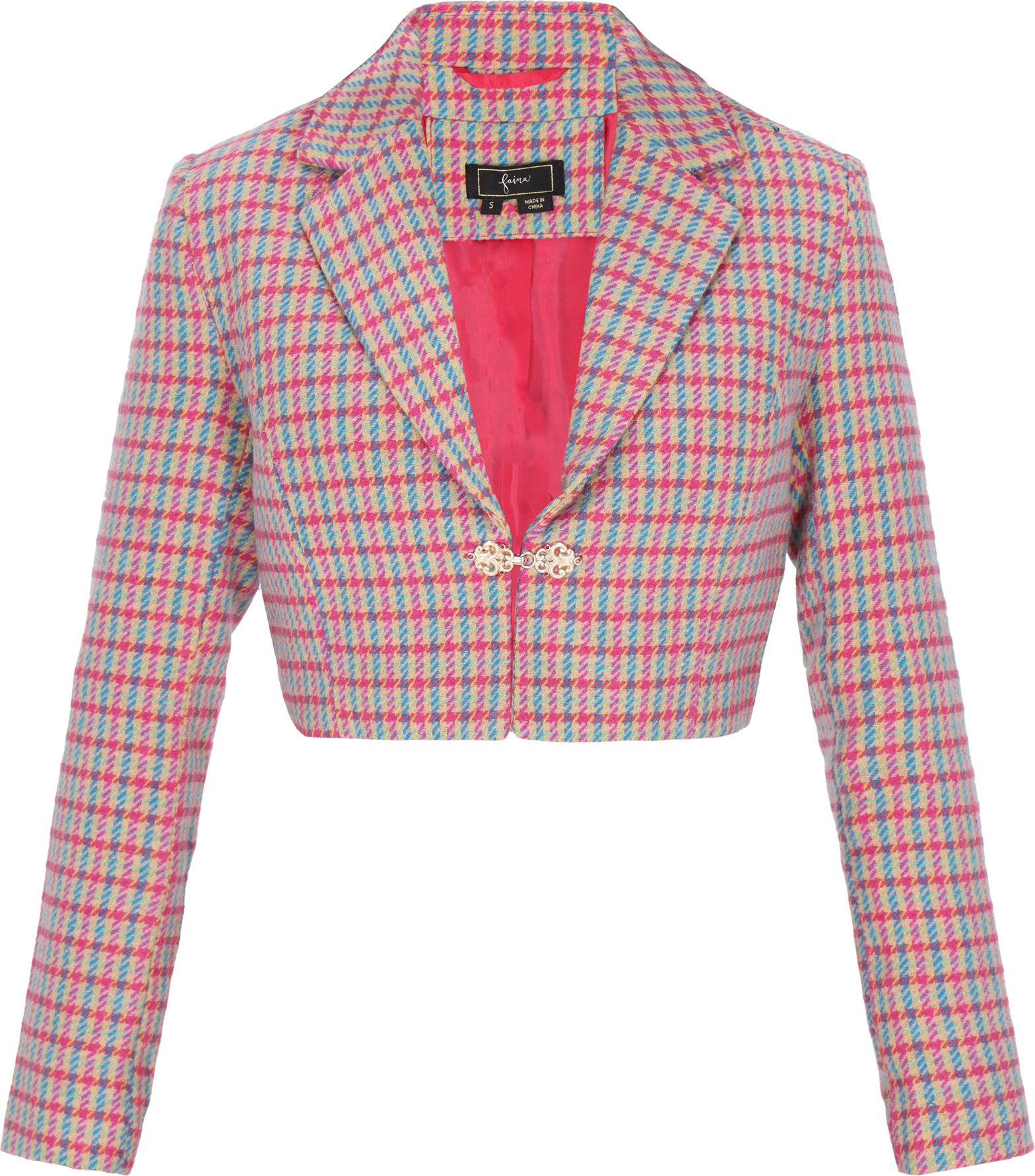 Faina Jacke Frauen blau rosa gelb