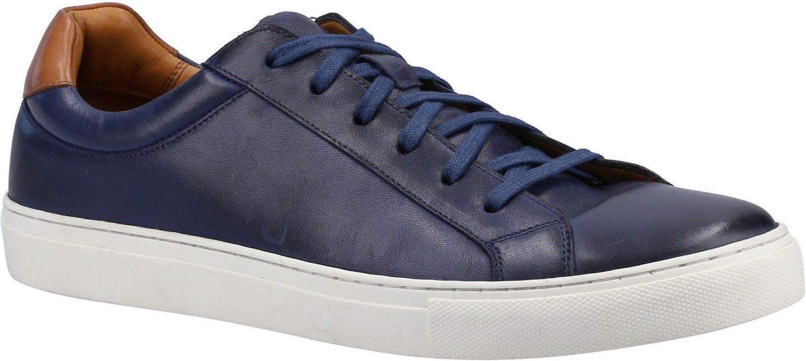 Hush Puppies Colton Leder Herren Navy Turnschuhe