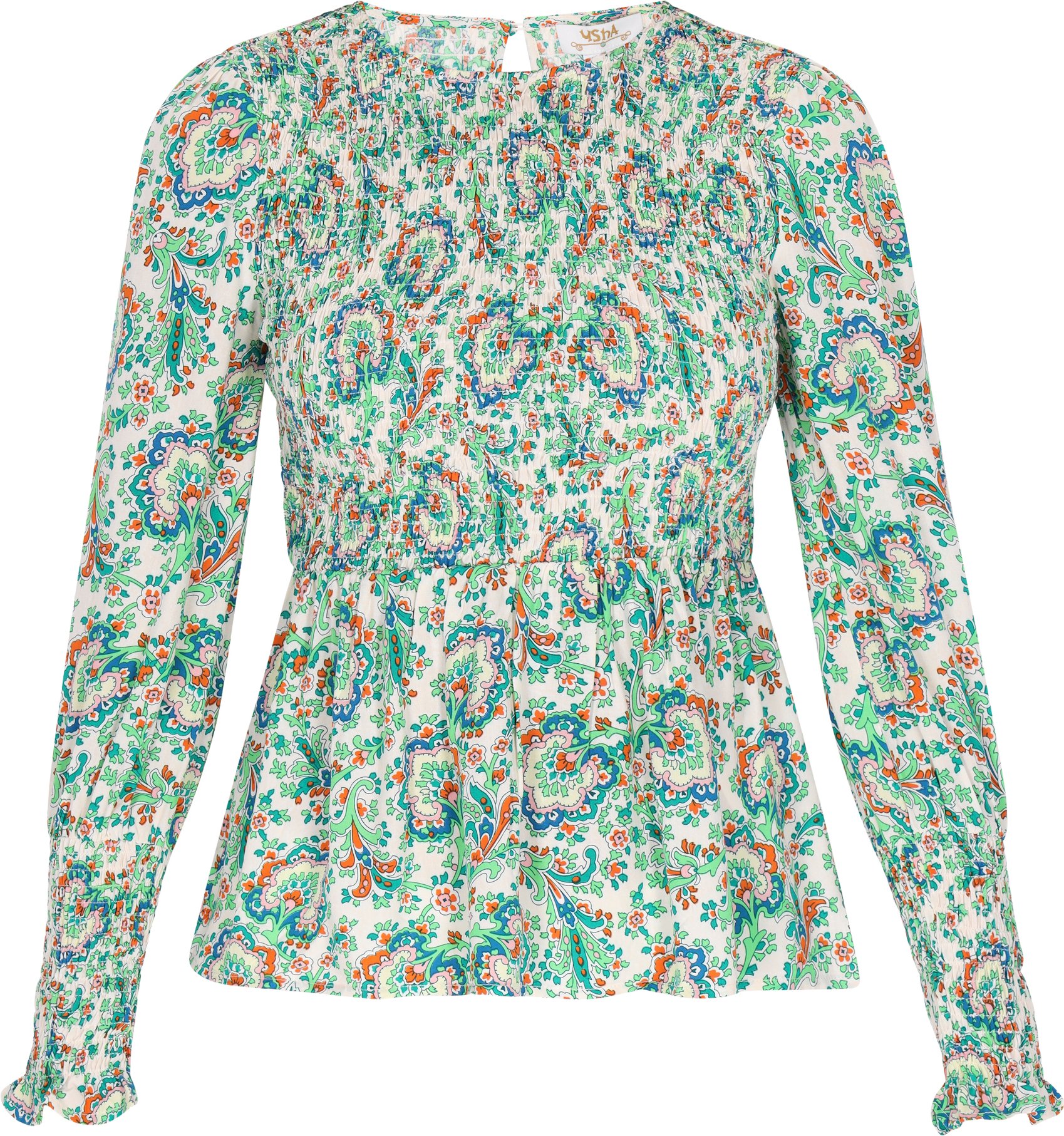 usha Bluse Frauen grün mehrfarbig