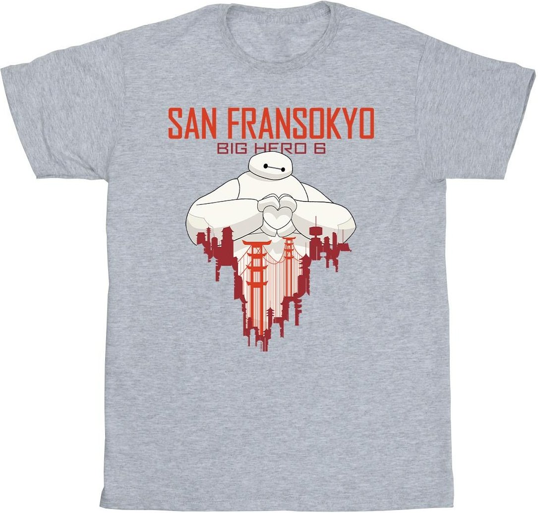 Disney - "Big Hero 6 San Fransokyo" T-Shirt für Herren (Grau)
