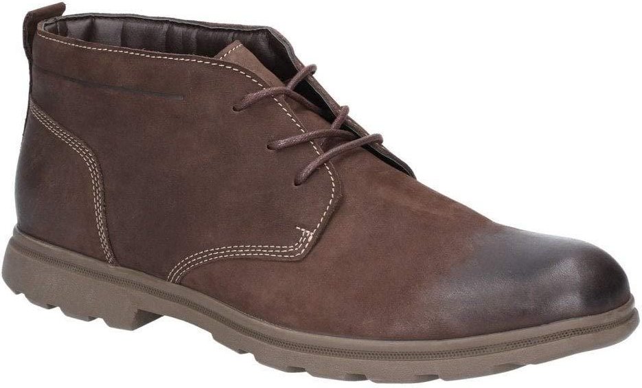 Thumbnail - Hush Puppies Herren Tyson Chukka Nubukleder Stiefel (Braun)