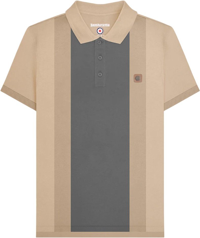 Lambretta - Poloshirt für Herren, Vintage (Steinfarben)
