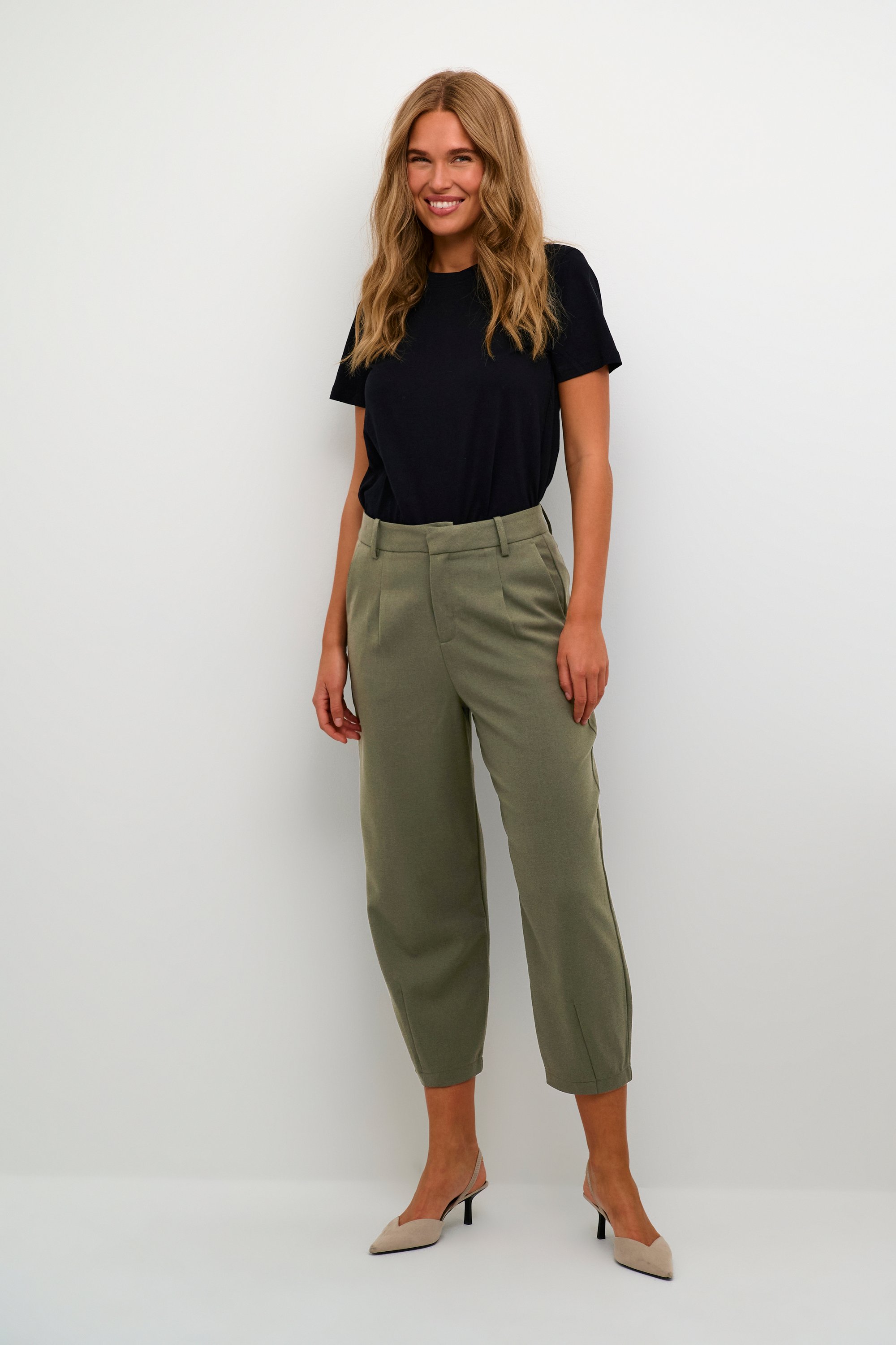 Thumbnail - Pants Suiting Regular fit Grape Leaf green