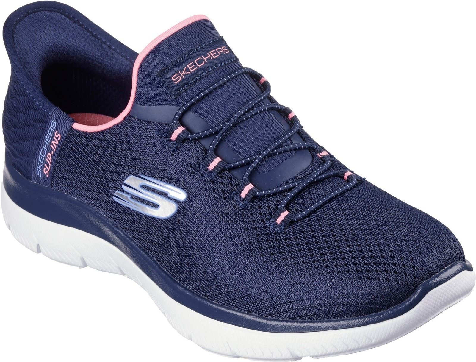 Skechers Summits Diamond Dream Damen Turnschuhe in Marineblau/Rosa