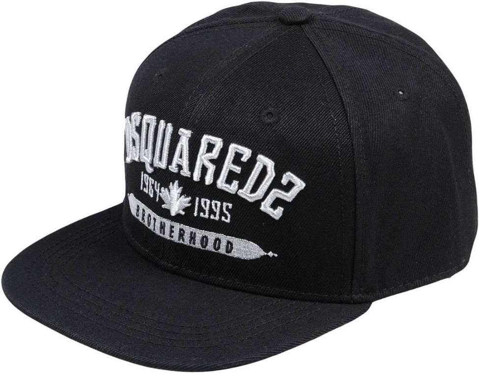 Dsquared2 - Schwarze Kappe Mit Brotherhood-logo