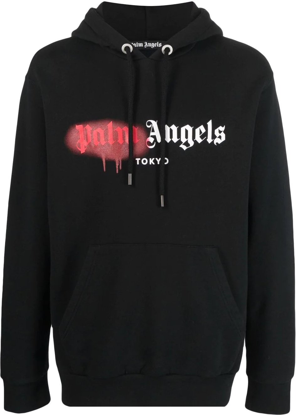 Herren Palm Angels Tokyo Spray-Logo Hoodie in Schwarz Rot