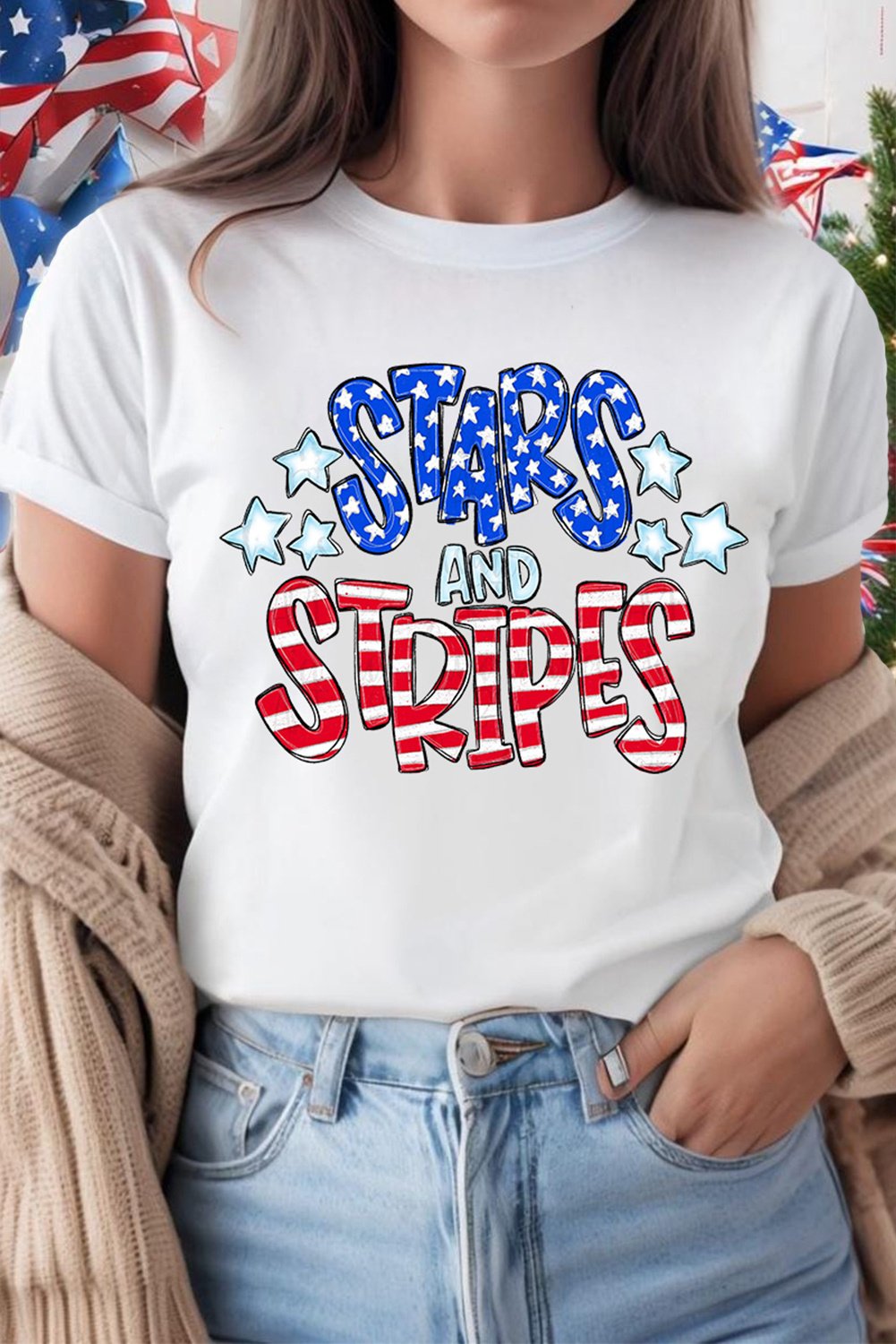 Stars Stripes Grafik-T-Shirt