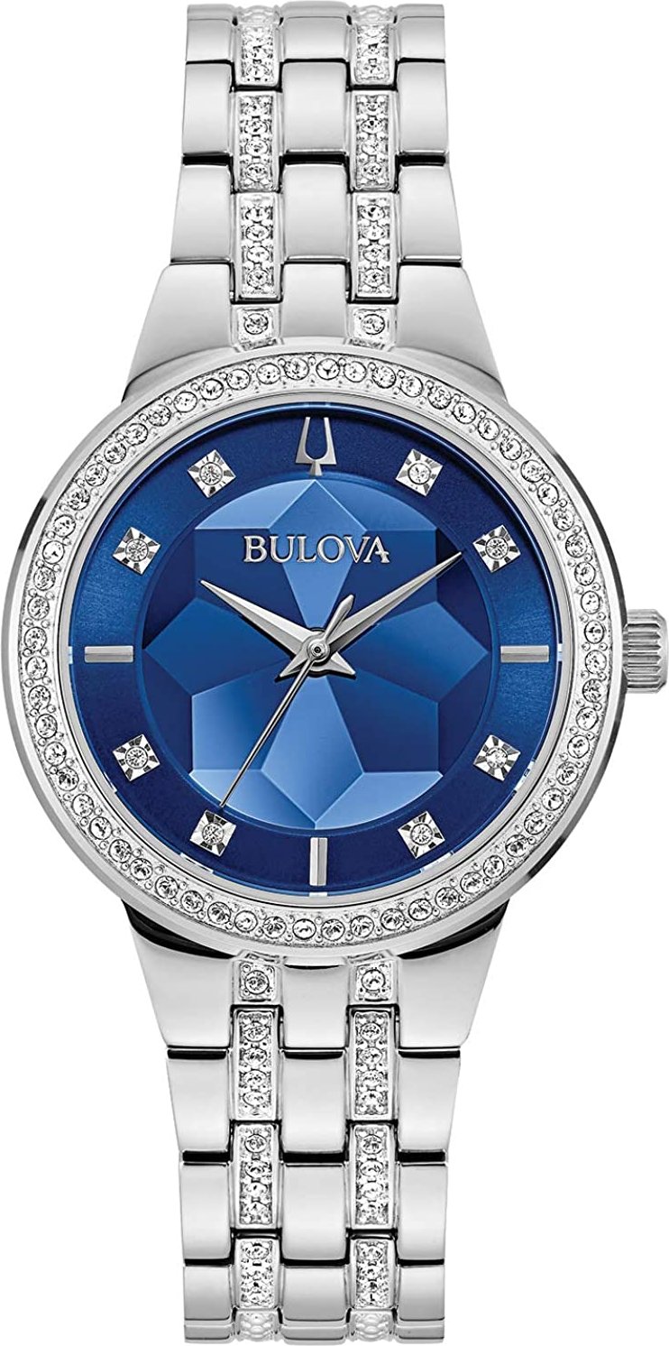 Bulova Phantom Crystal Damen Silber Uhr 96L276