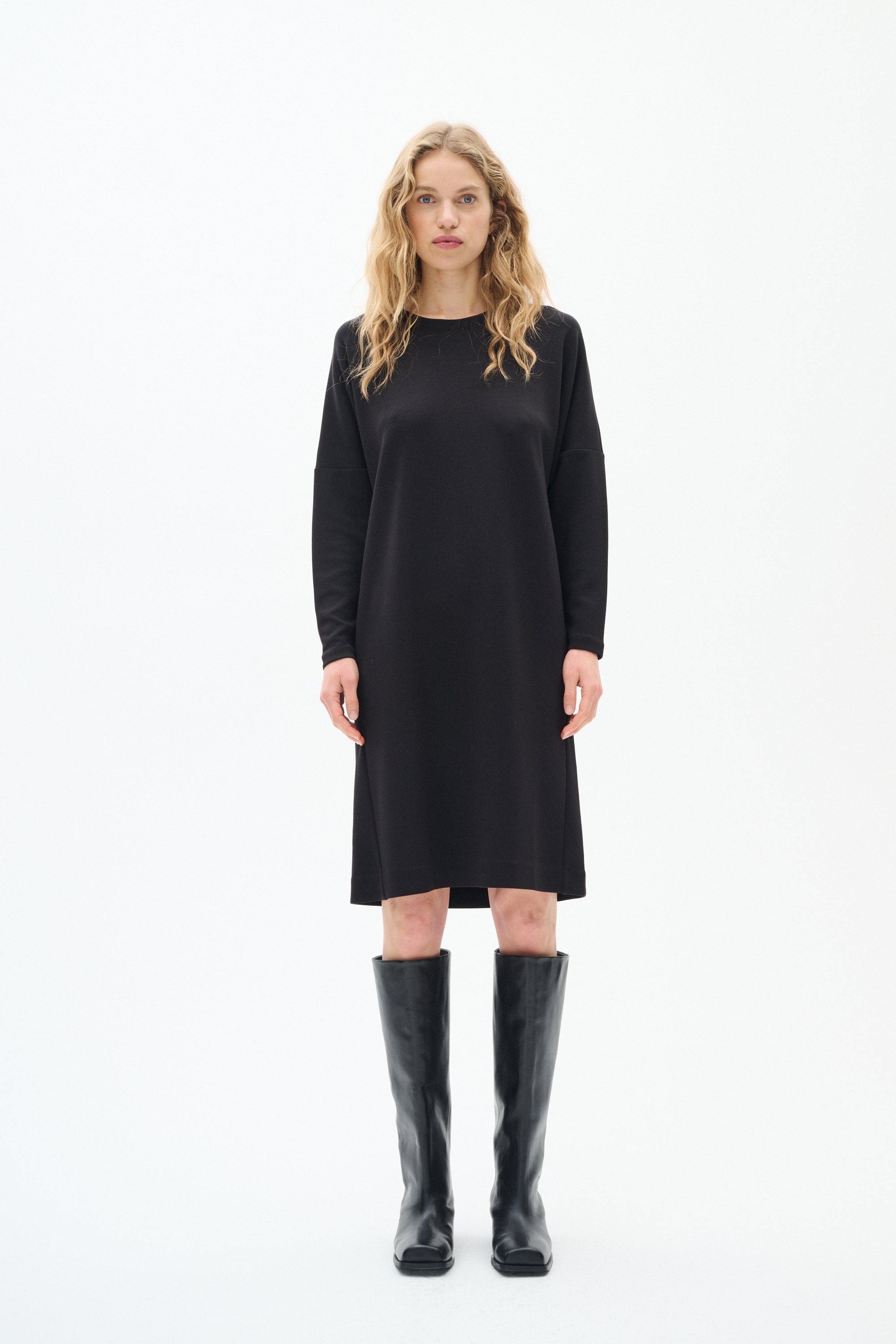 Jerseykleid Lockere Passform black