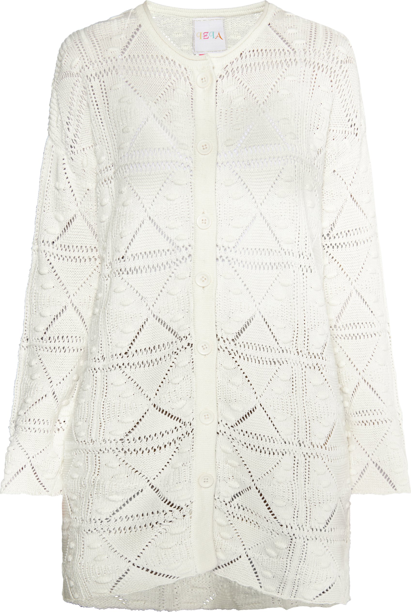 IZIA Langer Cardigan Damen Wollweiß