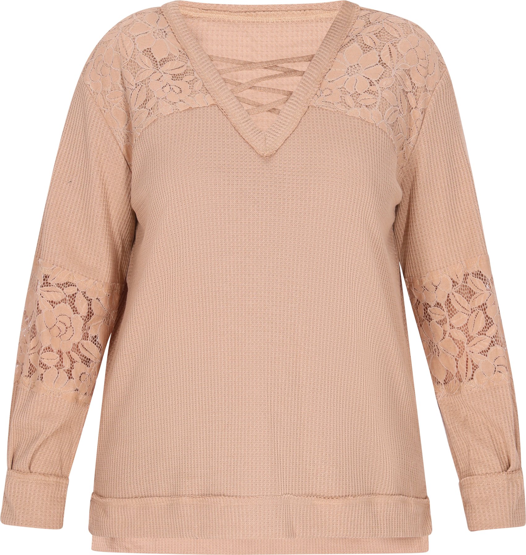 usha Bluse in großen Größen Frauen Aprikose