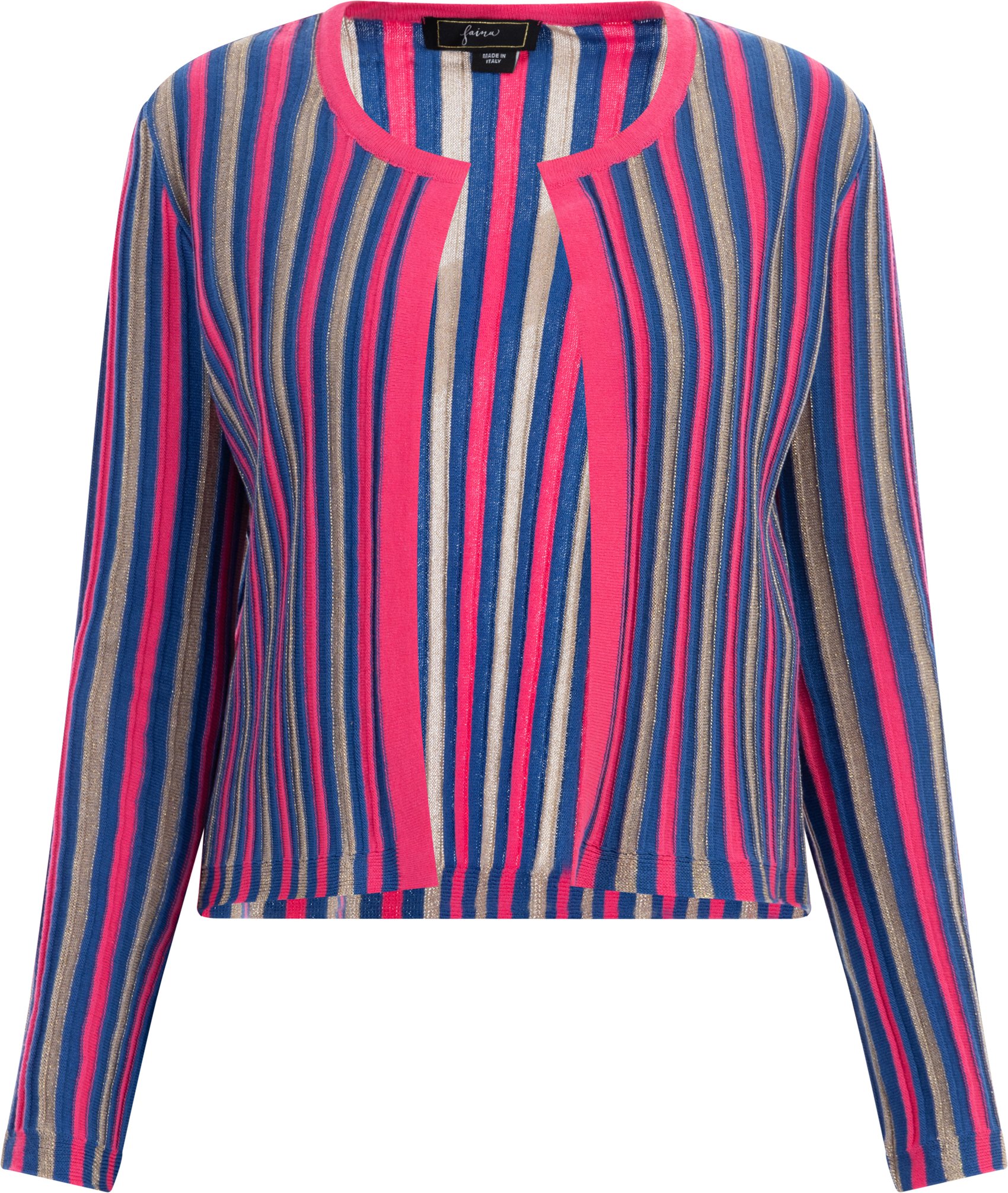 Faina Strickjacke Damen Rosa Mehrfarbig