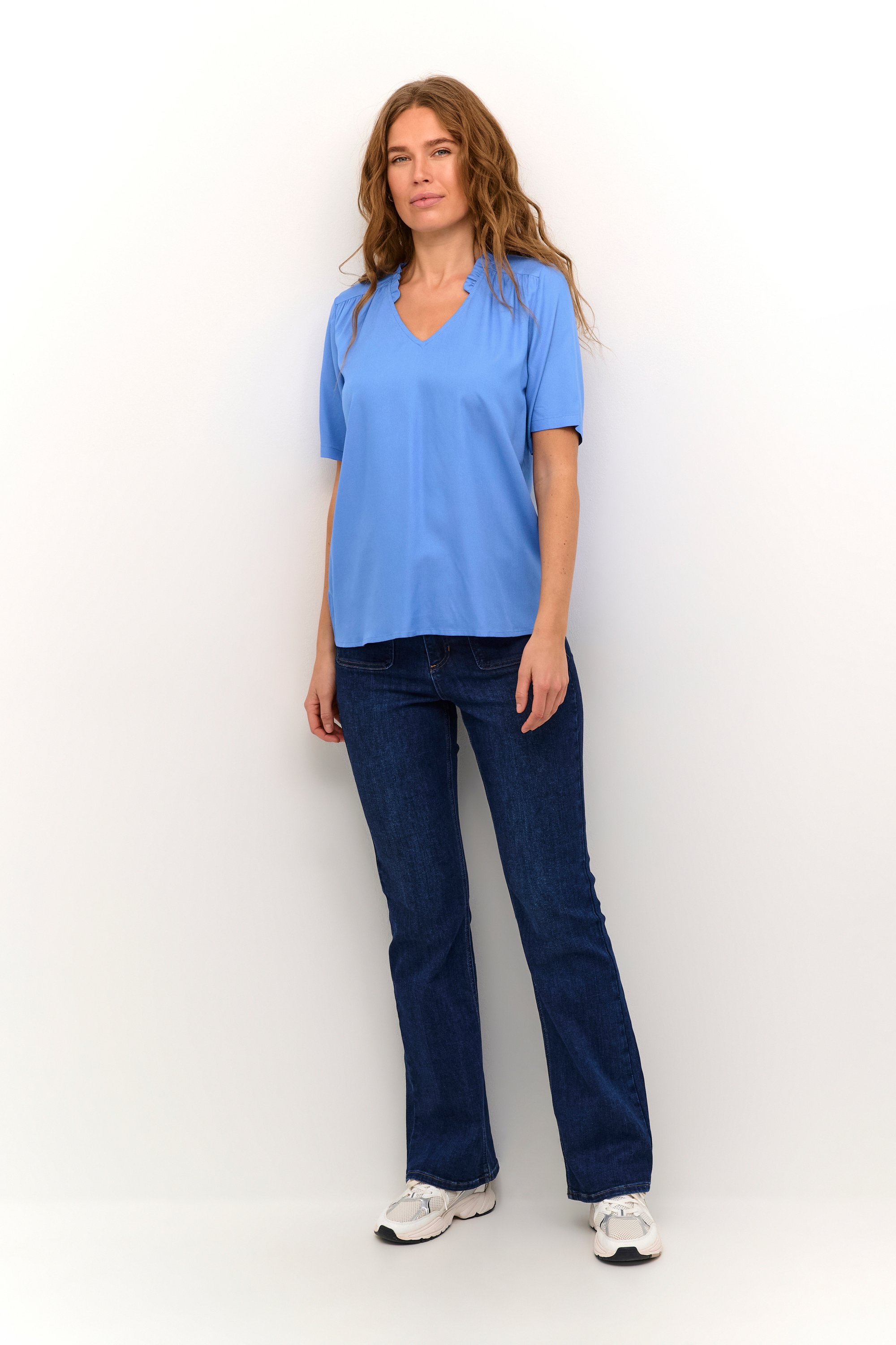 Kurzarm-Bluse Regular fit Ultramarine blue