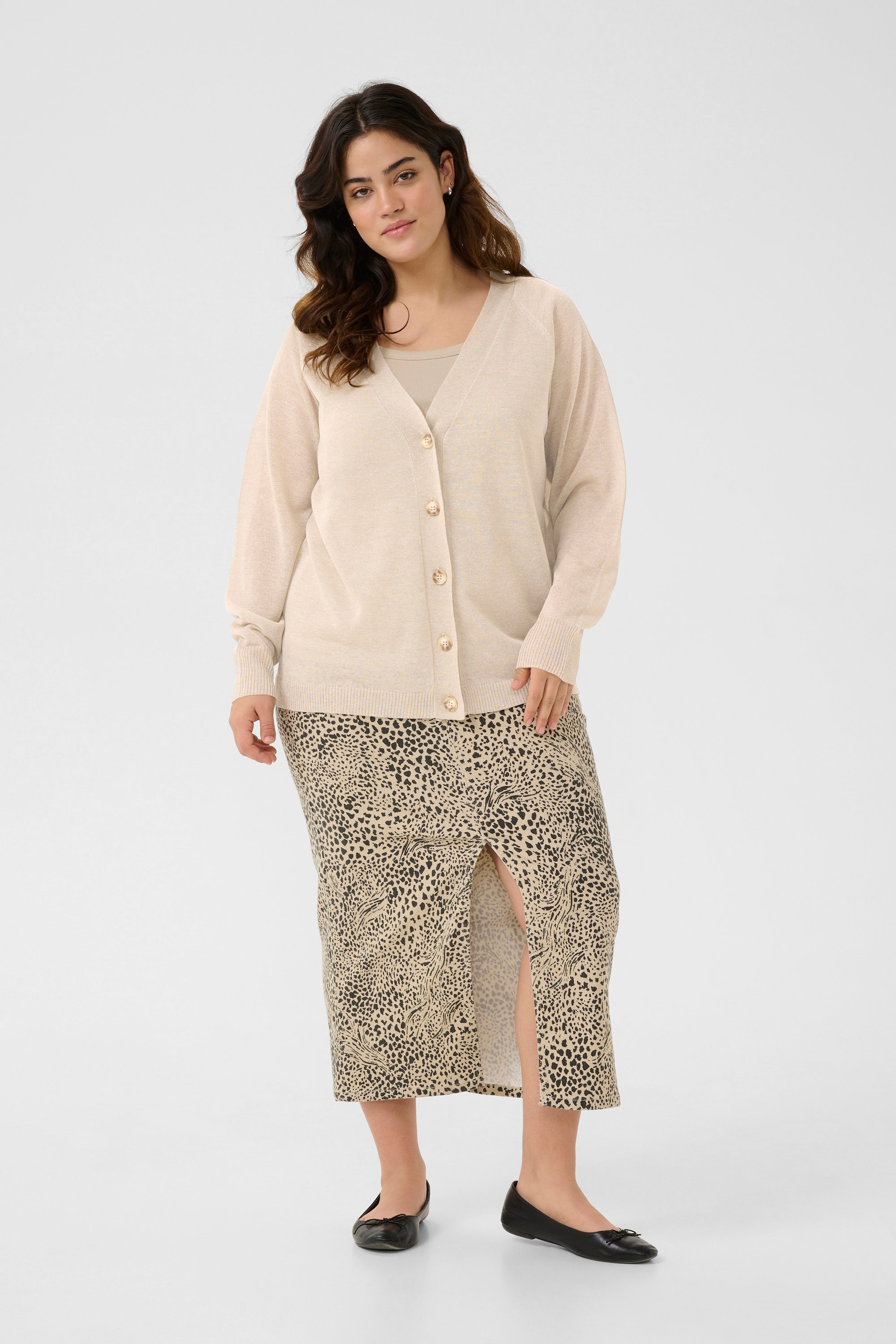 Strickjacke Regular fit Feather Gray Melange beige