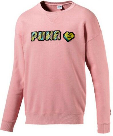 Puma Pop Style Culture Maker Herren Langarm Pink Pullover Herren Jumper