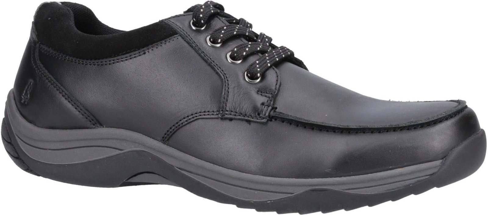 Thumbnail - Hush Puppies Derek Leder Herren Schwarze Schnürschuhe