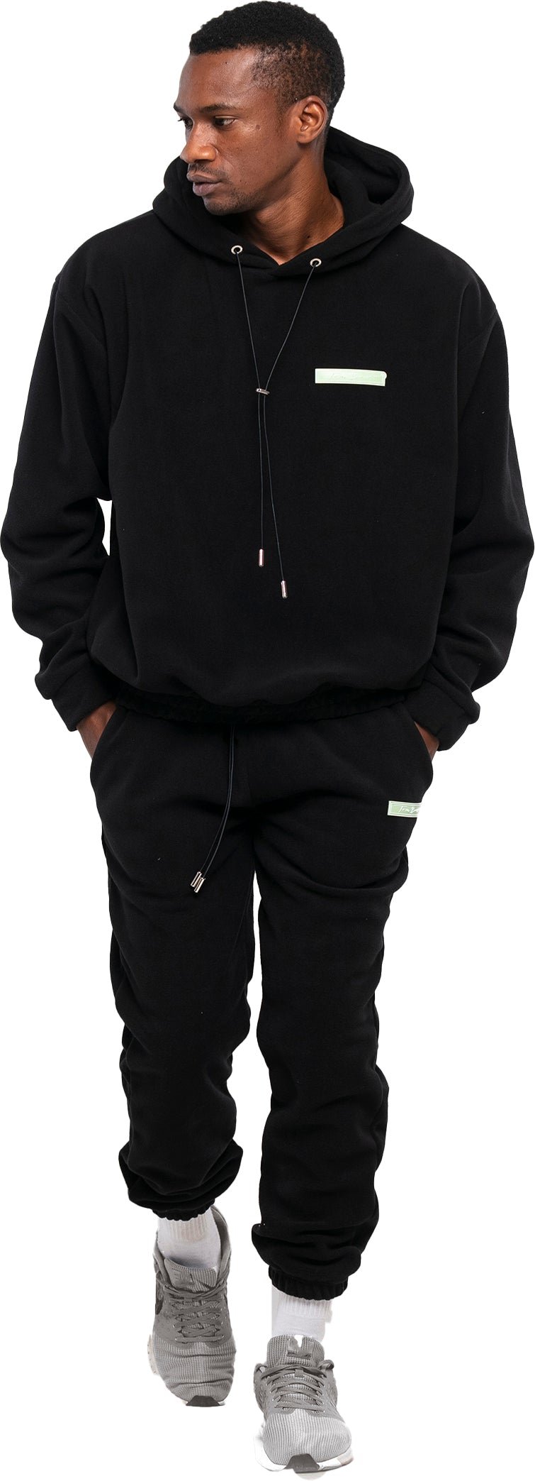 Tom Barron Oversize Fleece-Trainingsanzug-Set für Herren