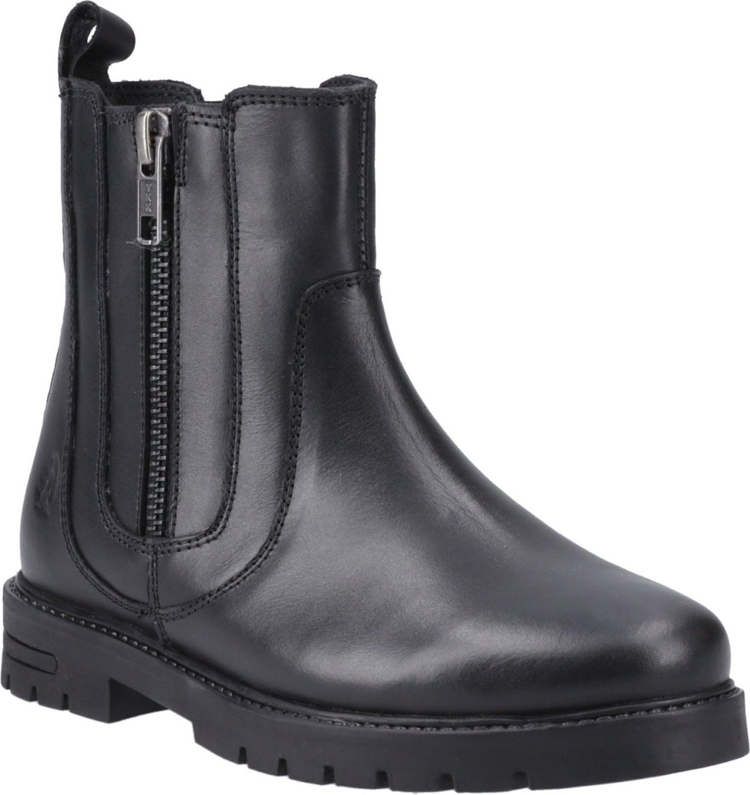 Hush Puppies Liana Leder Stiefel für Mädchen in Schwarz