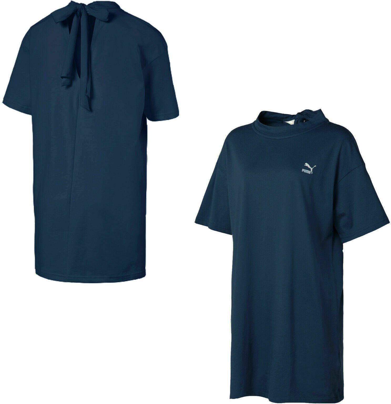 Puma Bogen Eurongated Womens Oversize Fit Blue Short Sleeves Tee Top 850236 50