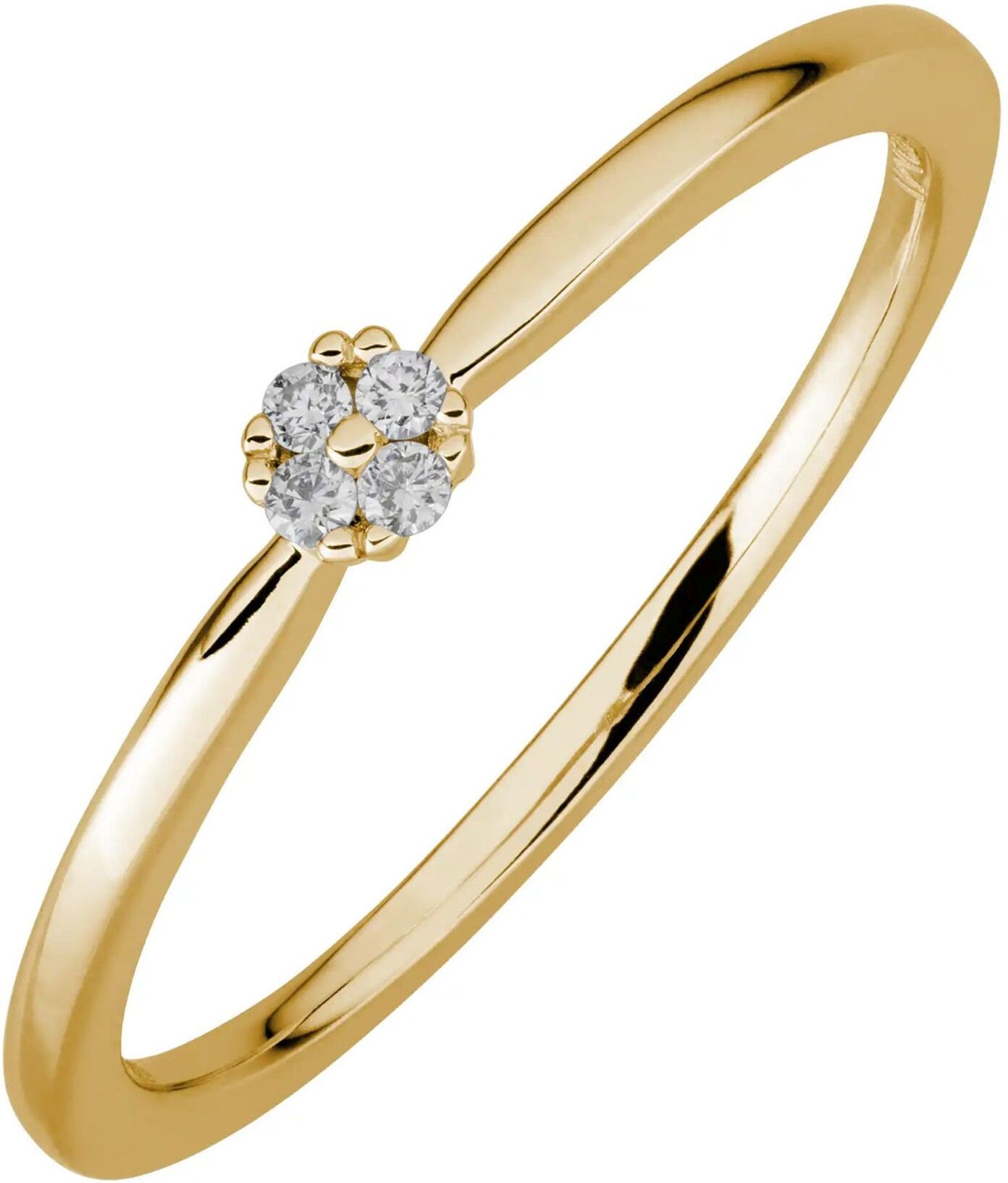 Lyomi Ring 585/- Gelbgold 4 synth. Diam. 0,045ct.