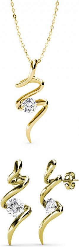 Spiralset - Gold und Kristall