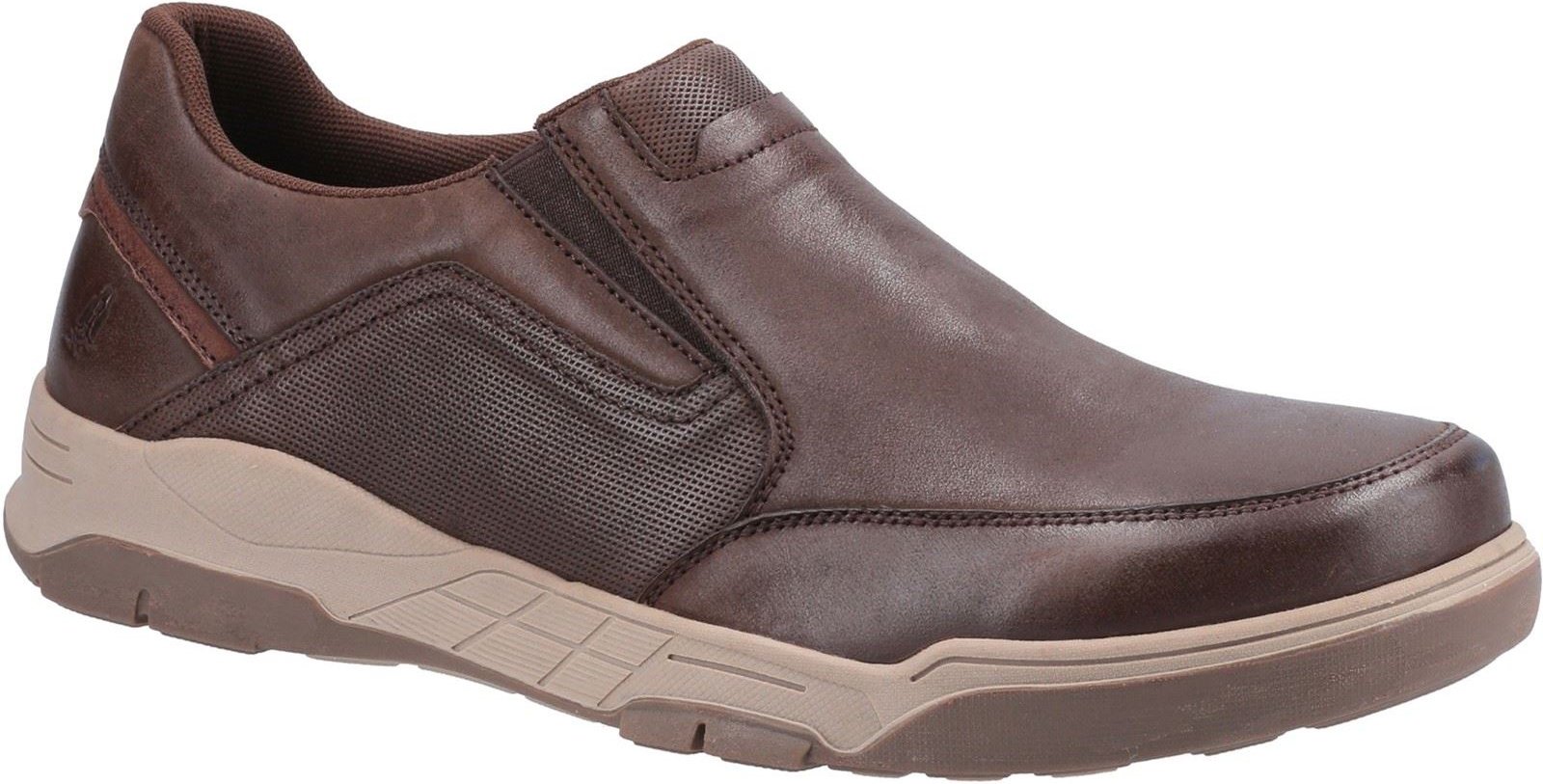 Thumbnail - Hush Puppies Fletcher Leder Herren Kaffee Loafers