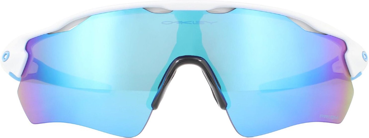 Oakley Sport Mens Polished White Prizm Sapphire Lunettes de soleil