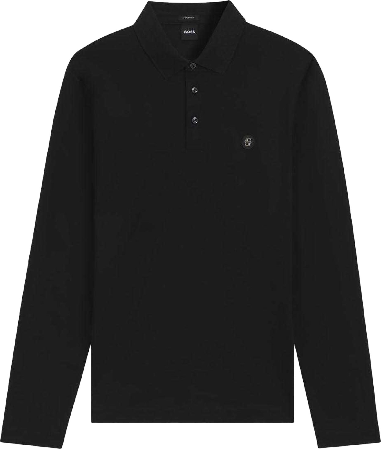 Hugo - "C-Paley 01" Poloshirt für Herren, Langärmlig (Schwarz)