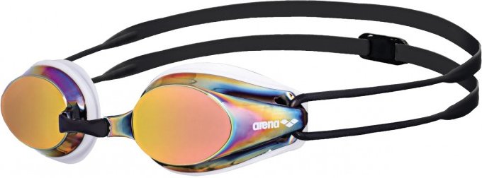 Arena - "Tracks" Schwimmbrille Spiegel für Herren/Damen Unisex (Weiß/Kupfer/Schwarz)
