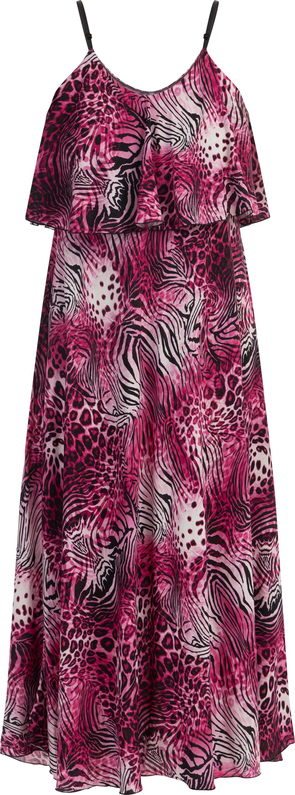 Faina Maxikleid mit Animal-Print Damen Rosa
