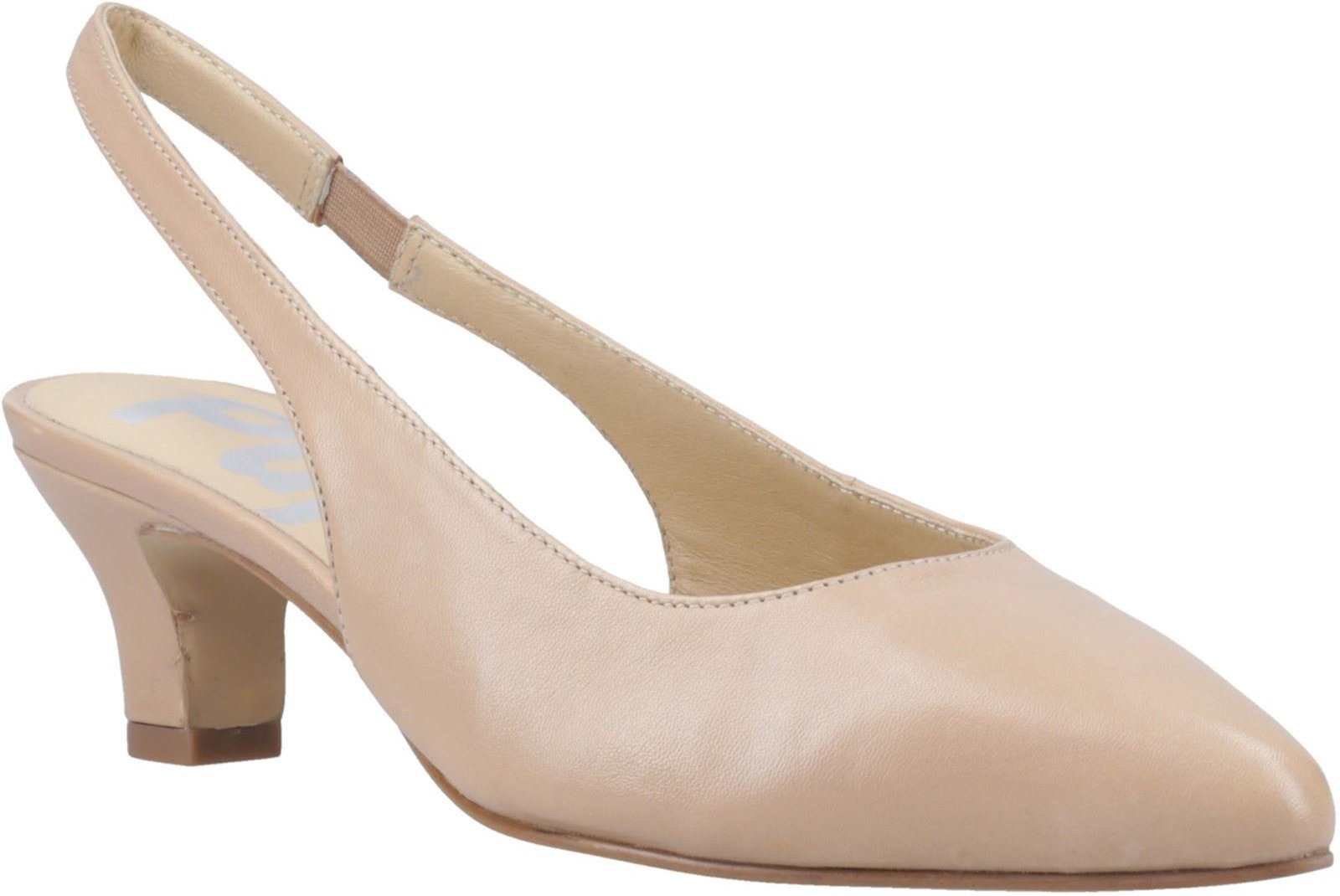 Hush Puppies Nahla Leder Damen Nude Spitz Slingback Schuhe