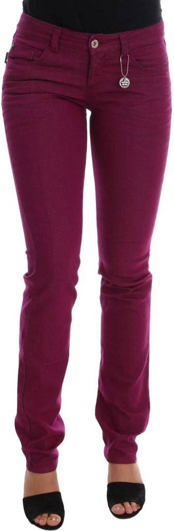 Costume National Damen Lila Baumwolle Stretch Slim Denim Jeans
