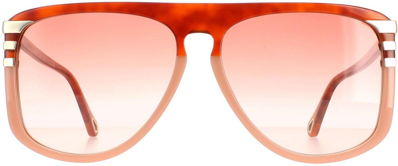 Chloe Aviator Damen Glänzend Blond Havanna Orange Farbverlauf CH0104S