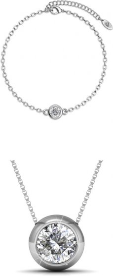 Geburt Mond Set - Silber und Kristall