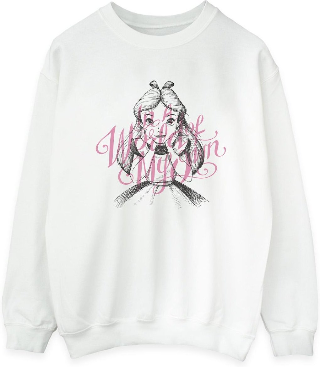 Disney - "Alice In Wonderland In A World Of My Own" Sweatshirt für Damen (Weiß)